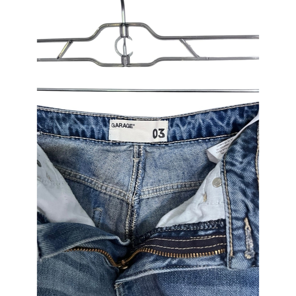 Garage Distressed Denim Jean Short Size 3 Blue Cutoff Casual Summer Western Boho - Picture 4 of 7